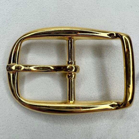 Vintage Gold Tone Simple Basic Belt Buckle for up to 1 Inch Belt - Picture 1 of 7